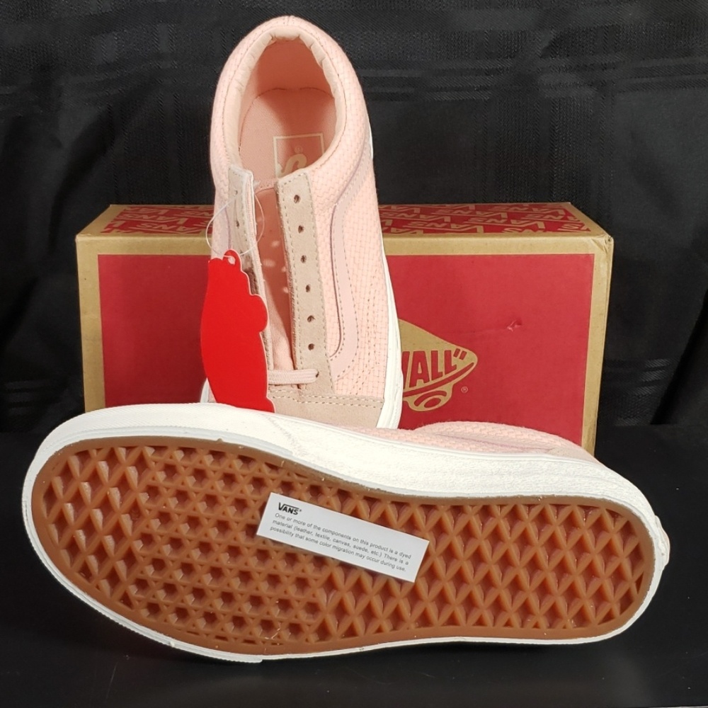 NEW! Vans Old Skool Woven Classoc Spanish Villa/Wh - Picture 4 of 4